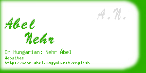 abel nehr business card