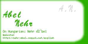 abel nehr business card